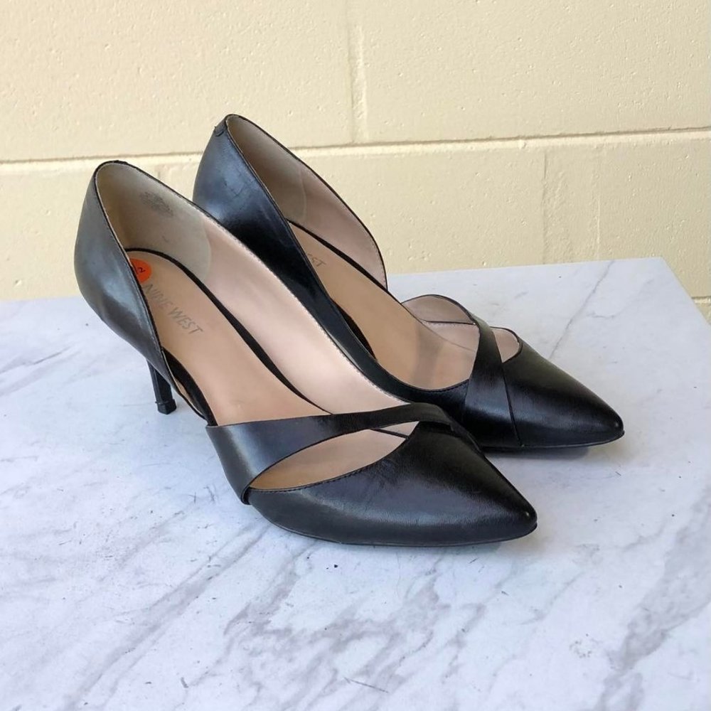 Nine West Kemble Pointed Toe Leather Heels